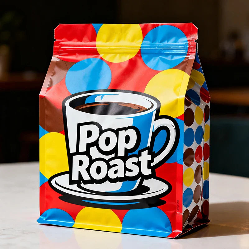 Custom Tea Coffee Quad Square Bottom Plastic Mylar Foil Eight Side Sealing Bags With Valve and Zipper