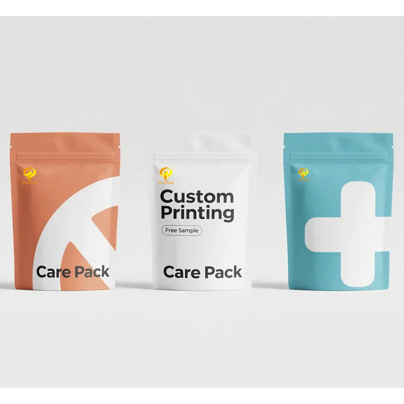 Reusable Foil Medical Vitamin Self Seal Moisture Barrier Edible Anti-static Zipper Bag Mylar Pouches