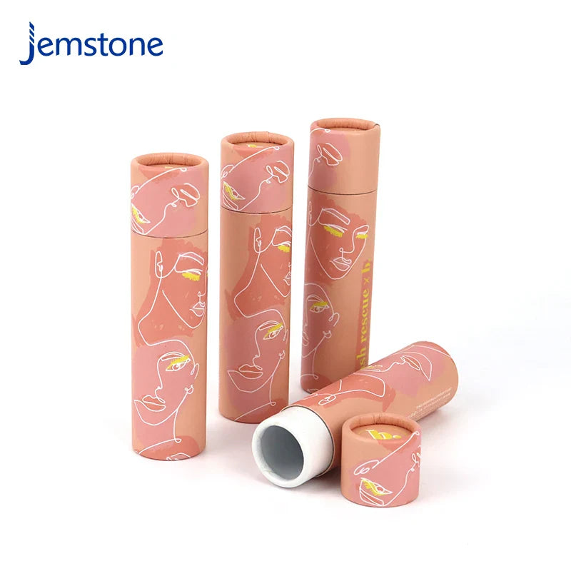 Eco-friendly Deodorant Packaging Perfume Bottle Tube Cosmetics Lipstick Gloss Container Tubes Twist up Paper Tube for Lip Balm