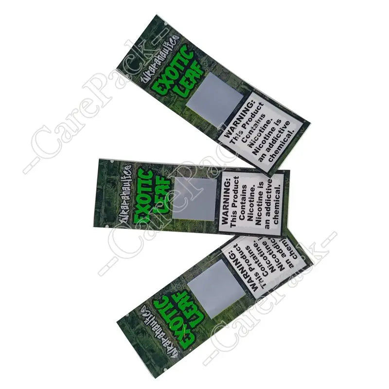 Empty High Quality Smell Proof Transparent Windows Cigar Tobacco Storage Resealable Packaging Bag With Ziplock