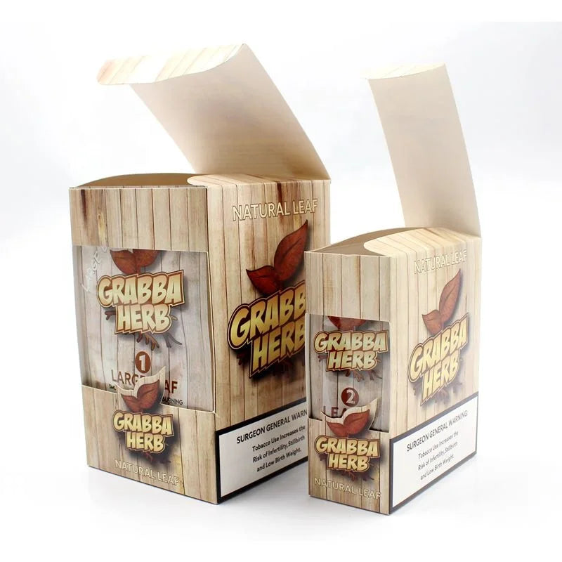 Custom Natural Fruit Flavor Blunt Wrap Joint Wrap  Packaging Bag and Display Box Cigar Packaging