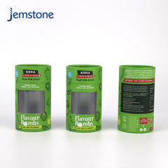 Eco-Friendly  Kraft Cardboard Cylinder Box Packaging with Window Custom Luxury Food Tea Coffee Candle Paper Tube Packaging