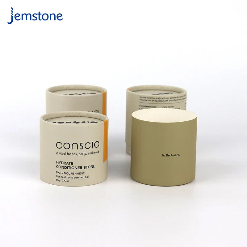 Printed  Luxury Essential Oil Tube Gift Box Cardboard Tube Kraft  Perfume Bottle Cylinder Packaging Paper Tube for Cosmetic