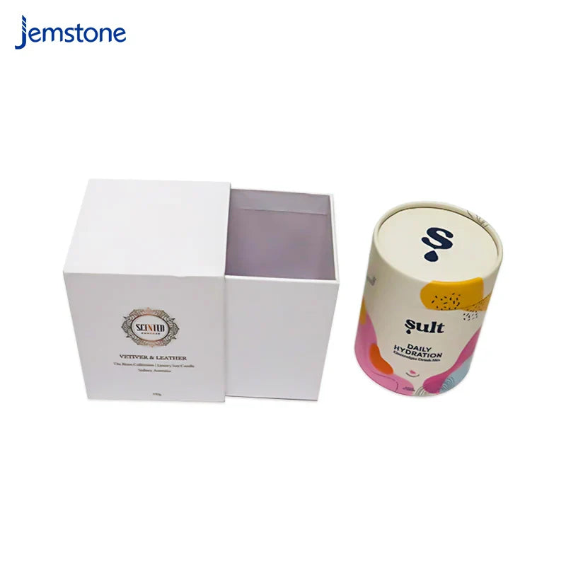 Biodegradable Kraft Cylinder Food Protein Powder Tea Round Can Paper Tube Cardboard Packaging Box Container