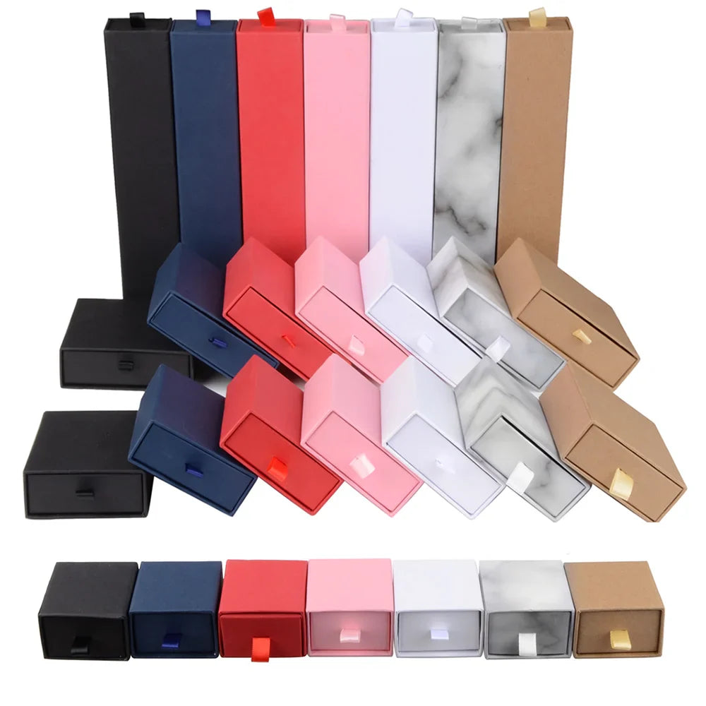 Recyclable Handmade Jewelry Gift Drawer Box Luxury Paper Board Jewelry Assemble Drawer Box