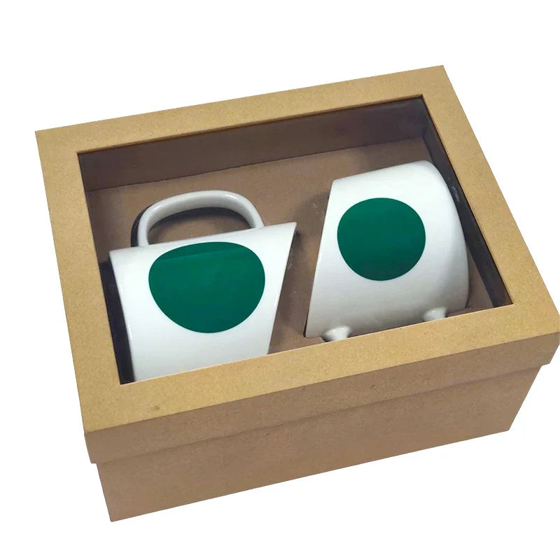 Wholesale Custom Coffee Tea Mug Ceramic Glass Cup Gift Package Rigid Paper Cardboard Box Packaging with Handle Foam Insert