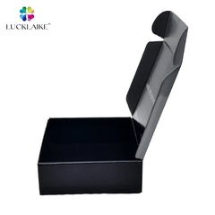 Custom Subscription Pr Corrugated Embalagem Jewelry Parcel Delivery Carton Shipping Glossy Black Mailer Boxes for Packaging