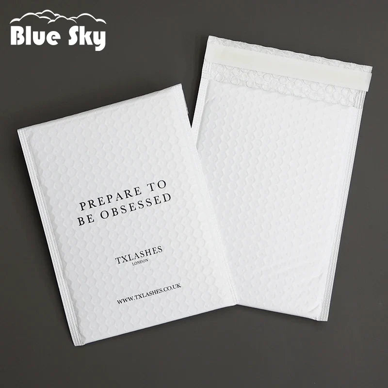 Easy Tear Notch Poly Mailers Custom Printed  Self-Seal Poly Mailers for Clothing Apparel Recycled Bubble Poly Mailers Bag