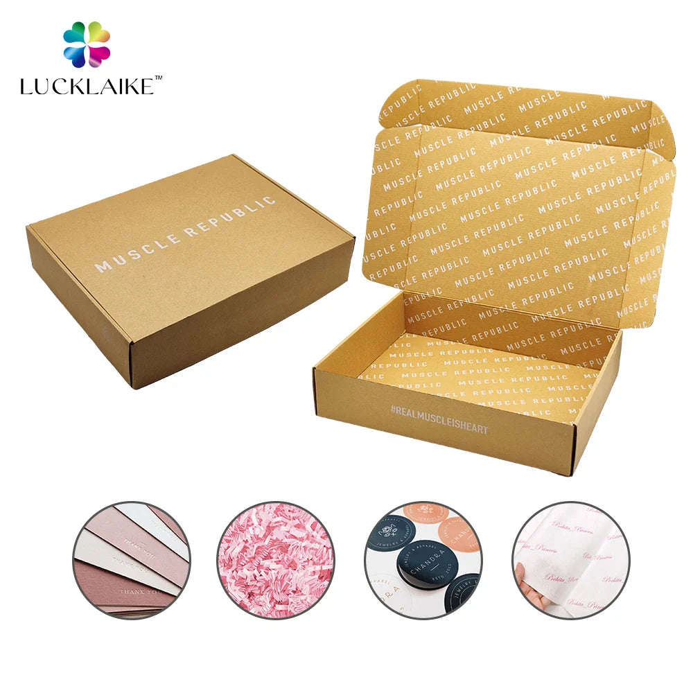 Wholesale Pr Delivery Summer Self Adhesive Women Clothes Box Packaging Cajas Personalizadas Carton Corrugated Cardboard Boxes