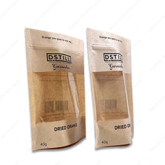 Nut Bag Packaging Compostable Tea Spices Doypack Stand-up Package Snack Recycle Kraft Dry Fruit Dried Nuts Pouches