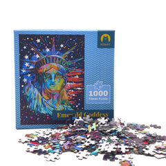 Eco-Friendly Manufacturer Custom Children's Educational Cardboard Paper Coloring Jigsaw Puzzles 1000 Pieces for Adults