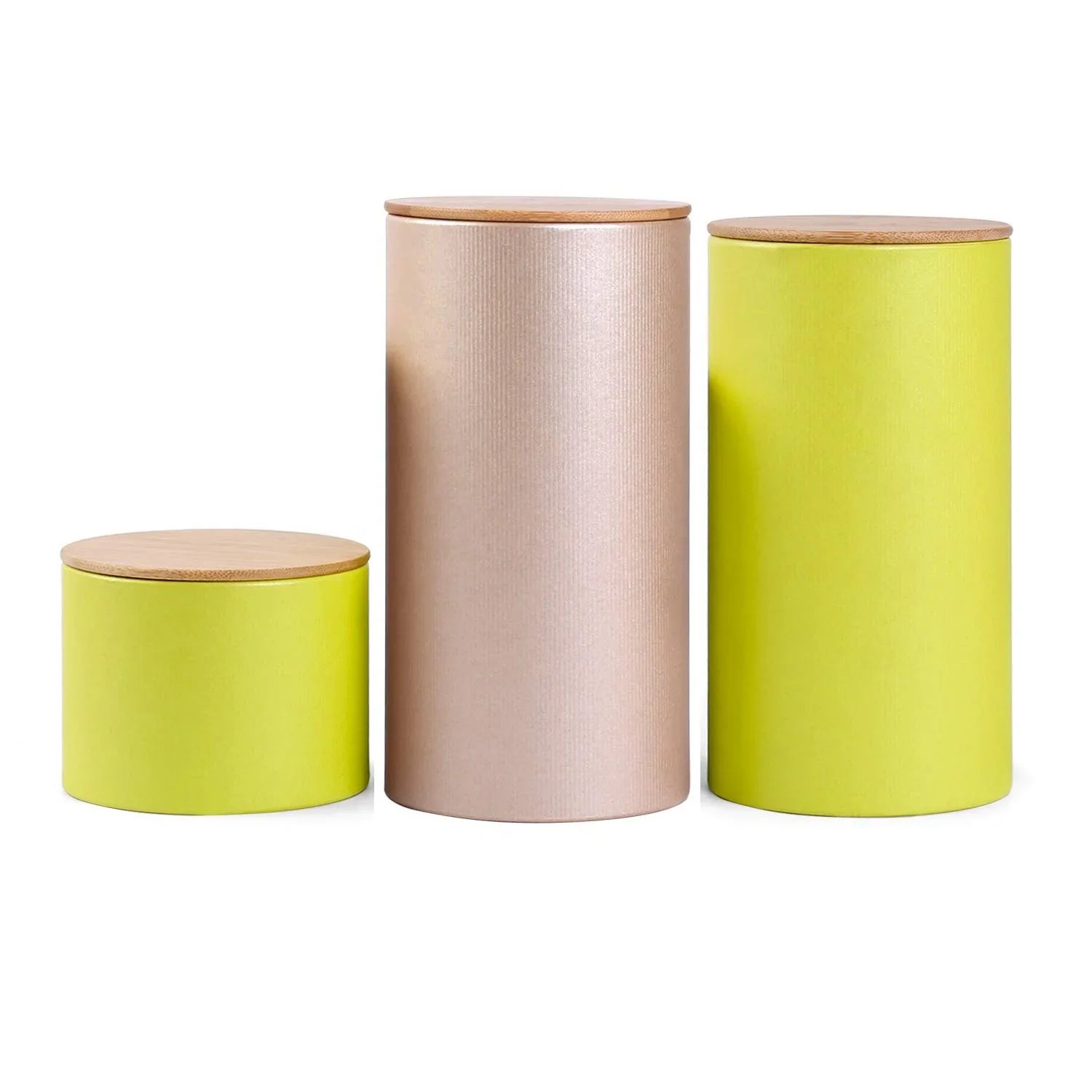 Custom Printed Cylinder Tea Tube Box Packaging Cardboard Paper Tube With Wooden Lid