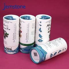 Eco Friendly 100% Recycled Food Grade Tea Cylinder Box Packaging Cardboard Paper Tube