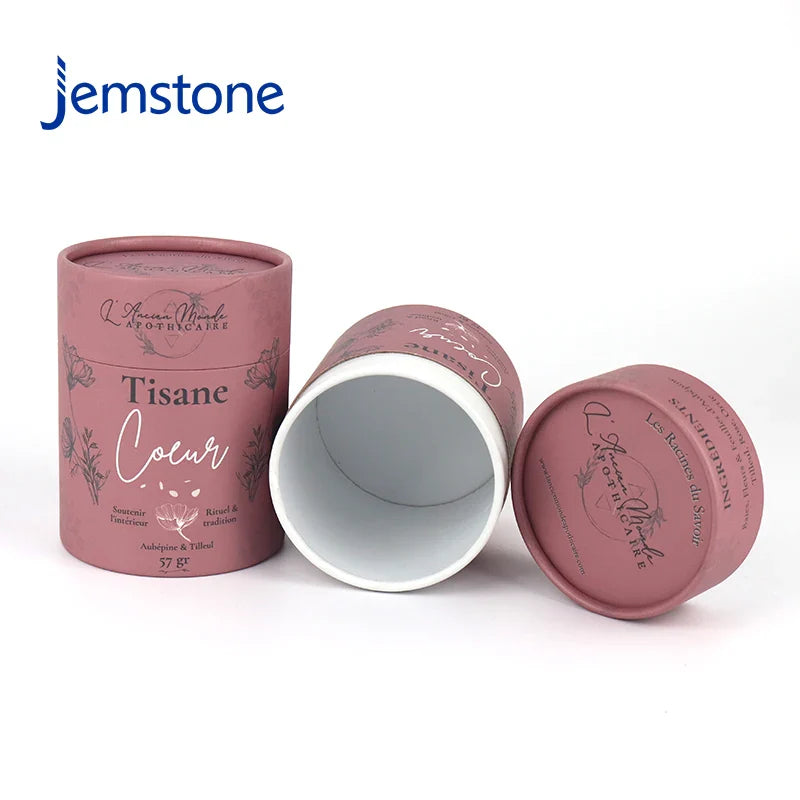 Custom Cardboard Tube  Kraft Coffee Cylinder Packaging Round Container Box Packaging Food Grade Tea Paper Tube