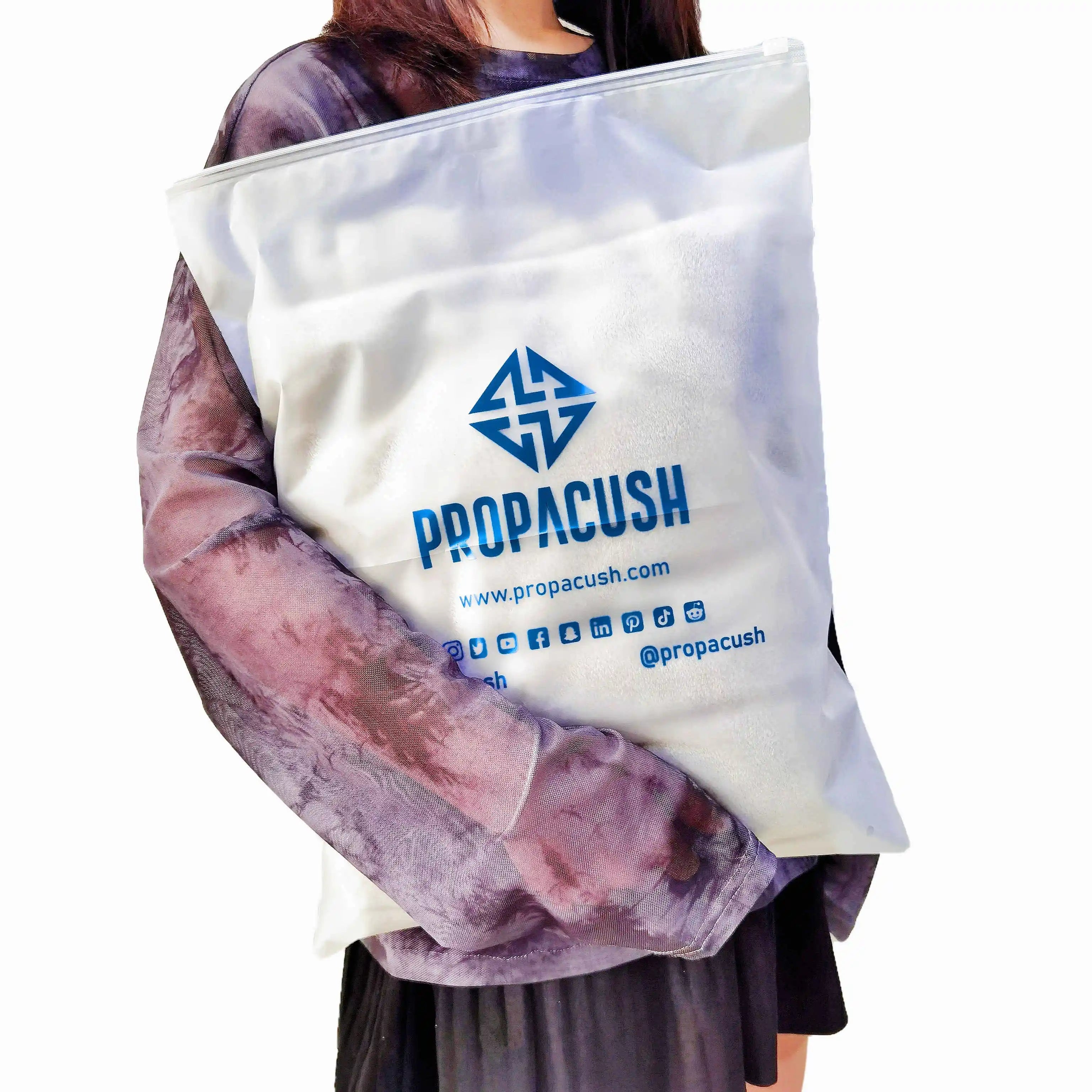 Custom Biodegradable Plastic Clothing Packaging Bags for Packaging Shipping Zipper Bag with Own logo Zip Bag