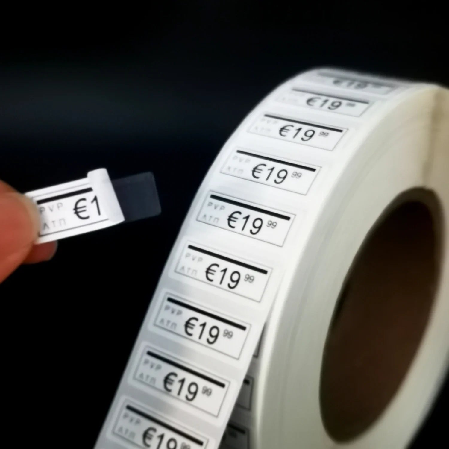 High Quality Custom 31x12 37x21 37x17 40x17 Clothing Black Piggy Back Sticker Labels Garment Price Label Stickers