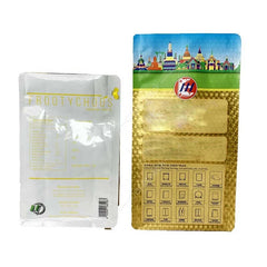 Custom Printed Reusable Dried Mango Pineapple Fruit Packaging Square Bottom Eight Side sealed Bag with Easy Tear Zipper