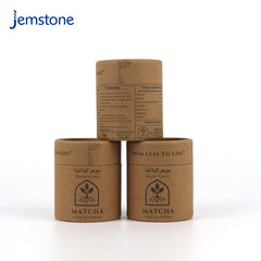 Eco-Friendly Custom Logo Food Grade Brown Kraft Tea Bag Matcha Powder Cardboard Cylinder Packaging Coffee Beans Paper Tube