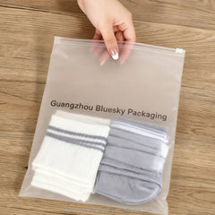 Compact Matte Zipper Bags for Accessories Certified Matte Zipper Bags for European Market Frosted Zipper Bags