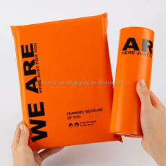 Thickened Large Express Bags White pink Apricot Black Orange Clothing Packaging Poly Bags for E-commerce Shipping Bag with logo