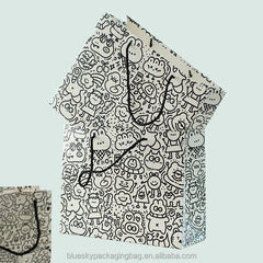 Bulk Large Paper Shopping Bags White Kraft Paper Tote Bags with Handle and Own logo Paper Bags for Supermarket Use Paper Bag