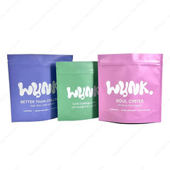 Doypack Ziplock Snack Candy Aluminum Food Packaging Resealable Sealed Zipper Smell Proof Storage Stand Pouch for Canned Food