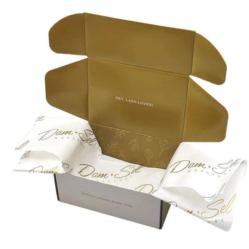 Custom Printed E-Commerce Packaging Box Corrugated Cardboard Papierkarton Mailer Black Post Cajas Shipping Box