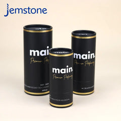 Eco-Friendly Premium Packaging Custom UV  Gold Foil Embossing Vanishing Print Cylinder Kraft Cosmetic Food Tube Packing