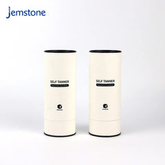 Custom White Kraft Skincare Sunscreen Lotion Perfume Bottle Cylinder Packaging Box Cosmetic Round Cardboard Tube Packaging