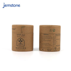 Eco-Friendly Custom Logo Food Grade Brown Kraft Tea Bag Matcha Powder Cardboard Cylinder Packaging Coffee Beans Paper Tube