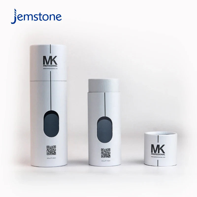 Custom Printed Recyclable Clothing Craft Cylinder T-shirt Sock Kraft Cardboard Silk Glove Towel Paper Tube Packaging With Window