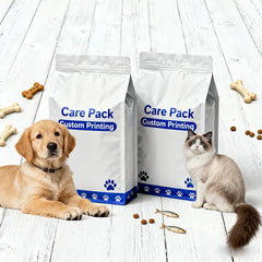 Wholesale Animal Feed Bags Large Capacity Cat Litter Flat Bottom Dog Pet Dry Food Bag With Zipper