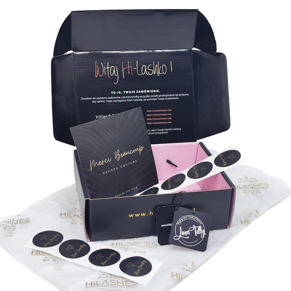 Factory Jewelry Press on Nails Cosmetic Corrugated Mailing Shipping Mailer Boxes With Custom Logo Boxes for Products Packiging