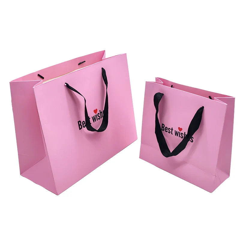 Customized Embossed Print Wholesale Promotional Shopping Tote Coated Art Clothing Kraft Paper Bags for Gifts Packaging