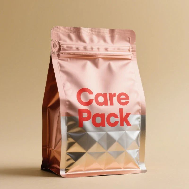 Aluminum Foil Compostable PE Resealable Plastic Quad Side Seal Packaging Coffee Bean Bag With Zipper