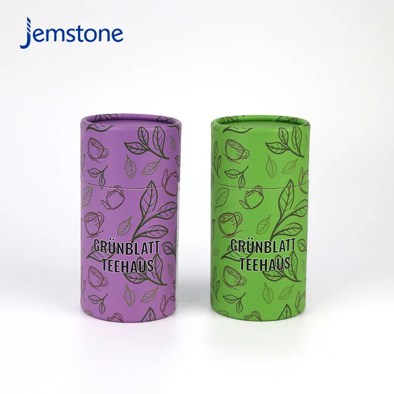 Printed Food Coffee Bean Tea Leaf Tea Bag Paper Tube Seasoning Spices Snack Cake Nut Kraft Cylinder Packaging