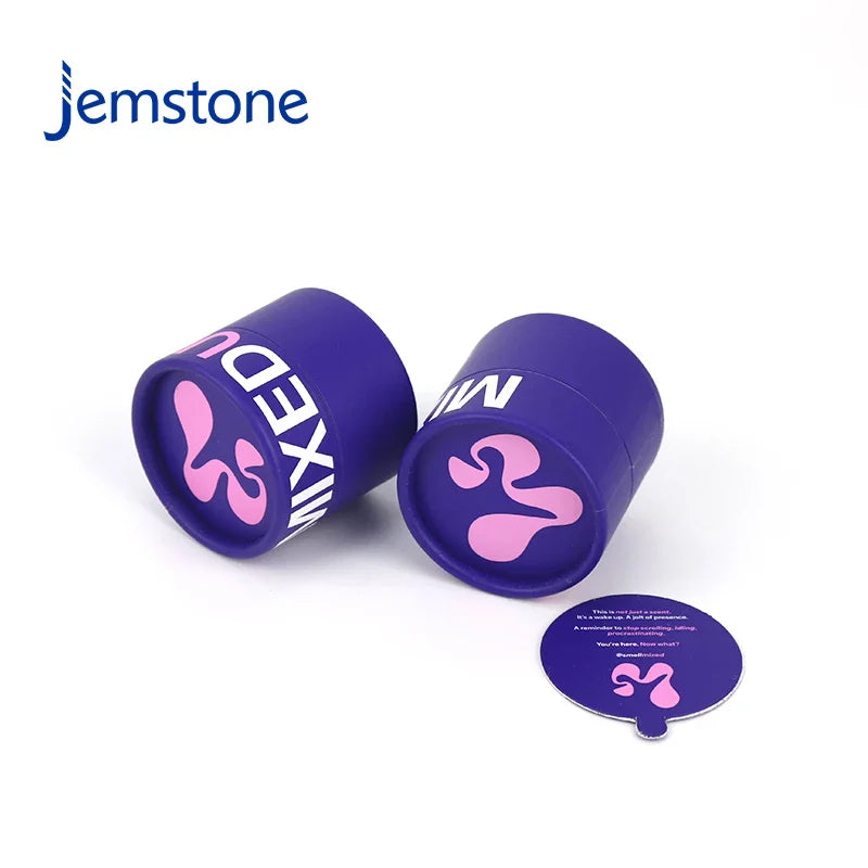 Eco-Friendly Custom Food Luxury Kraft Cardboard Tea Coffee Candle Cylinder Round Dry Herb Paper Tube Packaging With a Lid