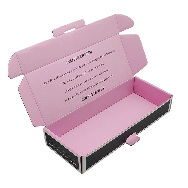 Wholesale Eco Friendly Cardboard Tuck End Box Black Skincare Cosmetic Beauty Gift Recycled Corrugated Mailer Package Box