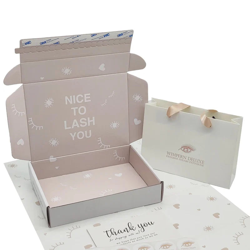 Customized Cardboard Folding Packing Black Mailer Shipping Self Seal Corrugated Box Mailer Tear Strip Clothing Pr Delivery Boxes