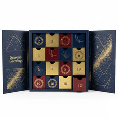 Custom 12 Days Cosmetic Makeup Jewelry Crystal Stone Eye Lashes Collection Box Christmas Countdown Advent Calendar Boxes