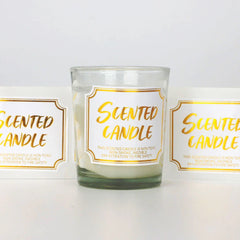 Custom Gold Foil Embossed Candle Label Logo Hot Stamping Transparent Clear Stickers Waterproof Pvc Vinyl Candle Jar Labels