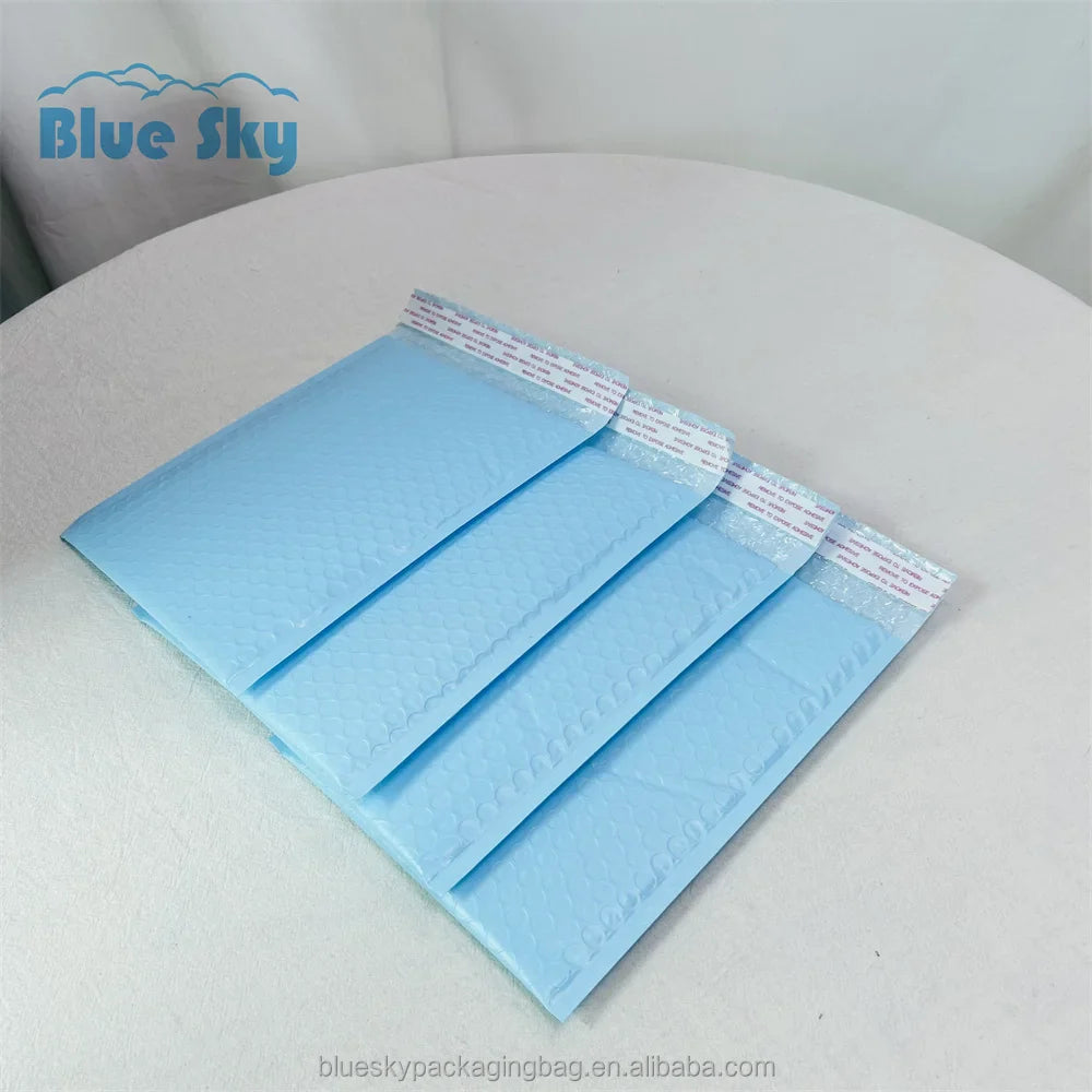 Eco-Friendly Blue Bubble Wrapping Bags - Recyclable & Biodegradable Options, Lightweight Mailer for Easy Storage & Transport