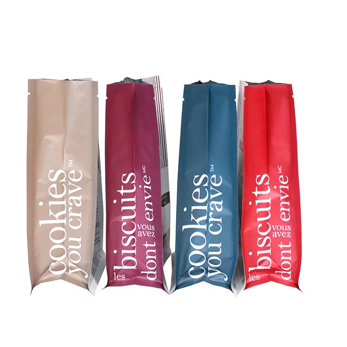 Manufacturer Printed Custom Plastic Coffee Packaging Aluminum Foil Food Cookies Coffee Bag Flat Bottom Pouch