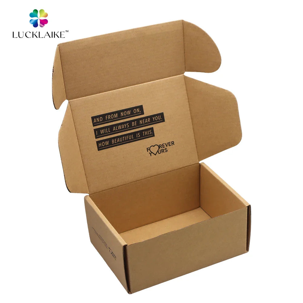 Customizable logo Brown Kraft Gift Caja Carton Packing Corrugated Soap Candle Clothing Pr Postal Paper Cardboard Boxes Packaging