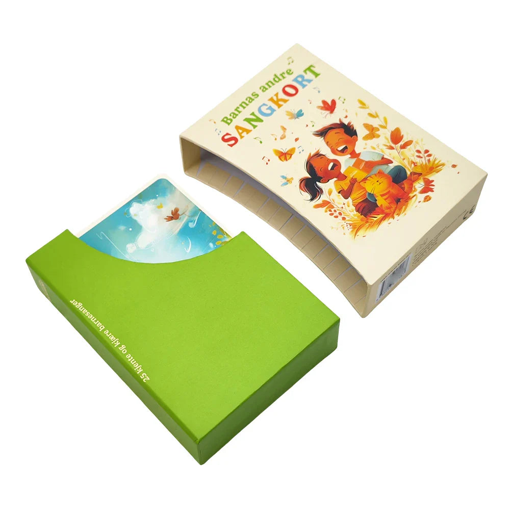 Custom Learning Playing Flashcards Toddler Education Toy Children's First Song Talking Flash Cards for Kids Educational