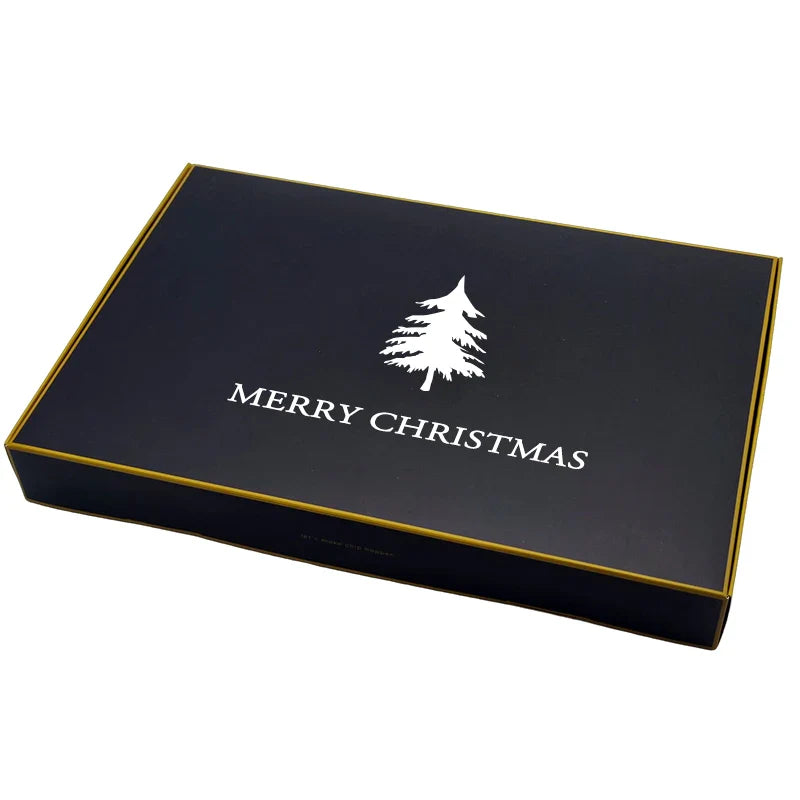 Custom Christmas Cookie Donut Cake Food Chocolate Gift Bule Shipping Cardboard Coated Paper Mailer Boxes With Logo Packaging