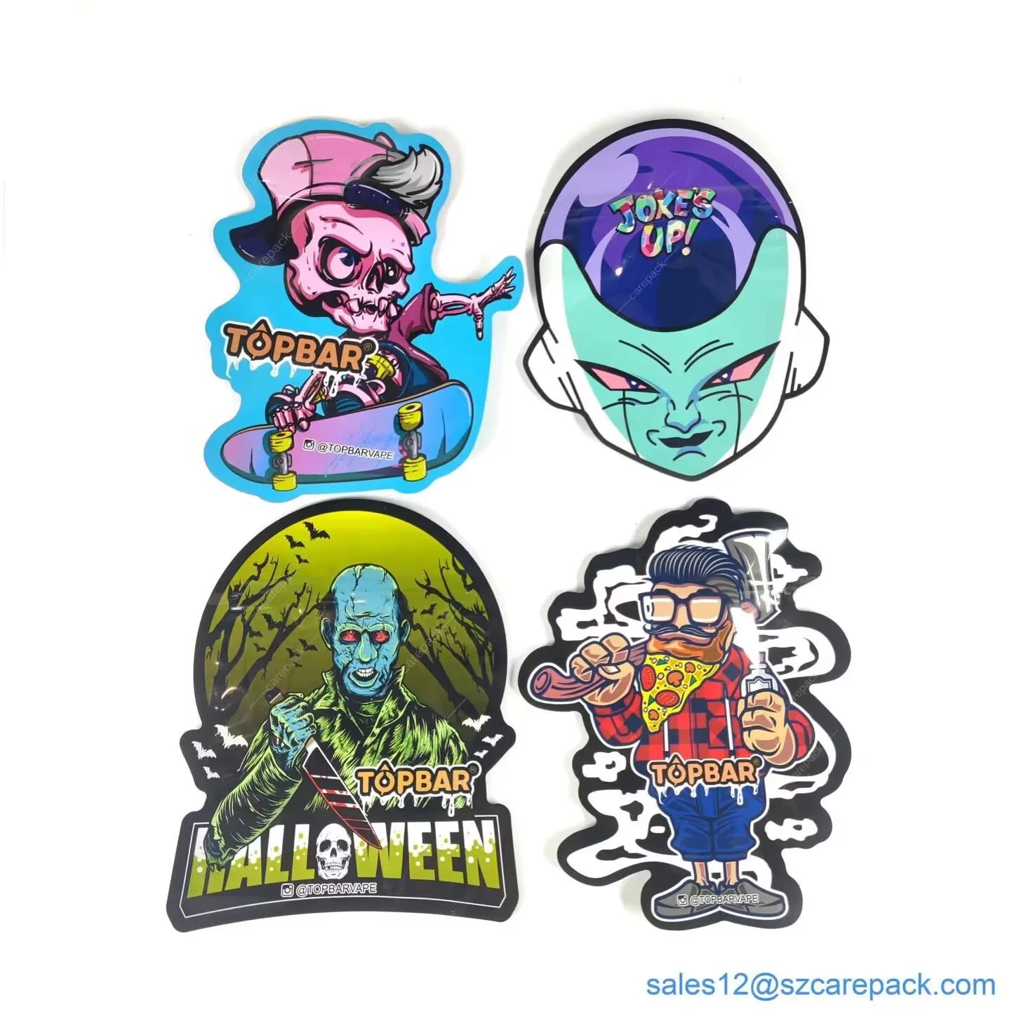 Custom Printed Matte Recyclable Plastic Ziplock 3.5g Unique Special Sealed 8th Plug Cali Child Proof Holographic Mylar Bags