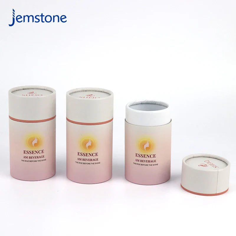 Custom Eco-Friendly Luxury Kraft Cardboard Food Beverage Tea Coffee Cylinder Box Packaging Perfume Bottle Paper Tube