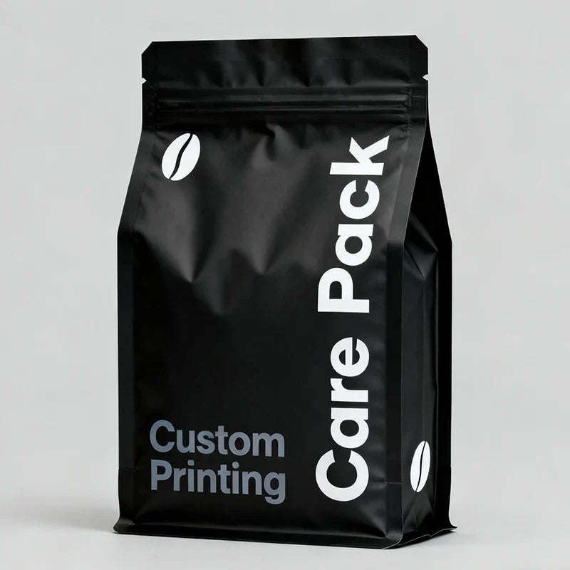 Bolsa Coffee PE Plastic Composite Food Square Flat Bottom Cafe Bean 8 Side Sealed Packaging Bags