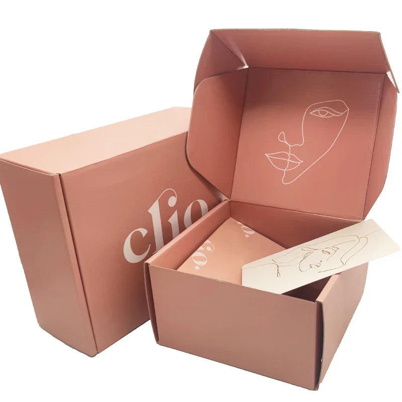 Luxury Corrugated Press on Post Underwear t Shirt Clothing Fold Gift Packaging Mailing Shipping Boxes Custom logo